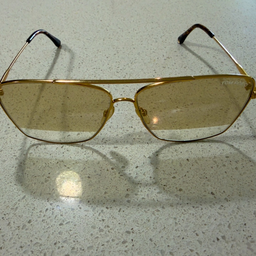 Authentic Tom Ford TF651 30C Shiny Endura Gold Magnus Square Pilot Sunglasses